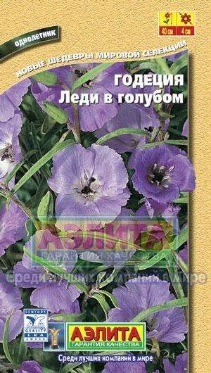 Лот: 11024273. Фото: 1. Годеция Леди в голубом 0,3 гр... Садовые цветы