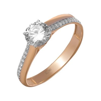 Лот: 23782660. Фото: 1. Кольцо TALANT из золота с фианитами. Кольца, перстни