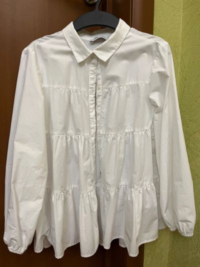 Лот: 18957690. Фото: 1. Блузка белая, Zara. Рубашки, блузки, водолазки