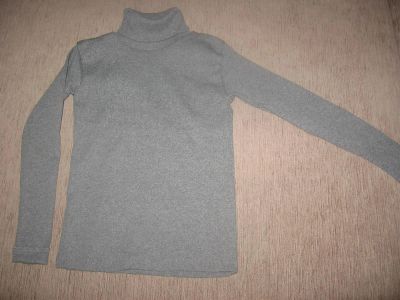 Лот: 3129561. Фото: 1. Водолазка детская серая рост 98-110... Рубашки, блузки, водолазки