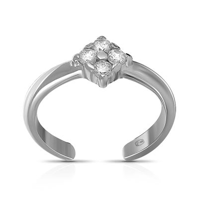 Лот: 23787507. Фото: 1. Серебряное кольцо с фианитами. Кольца, перстни