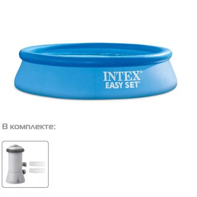 Лот: 24104848. Фото: 1. Бассейн надувной Intex, 244х61... Другое (строительство и ремонт)