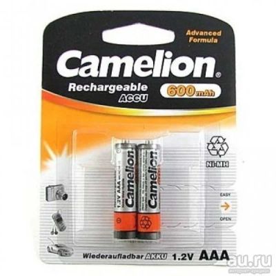 Лот: 12794180. Фото: 1. Аккумулятор Camelion R03 600mAh... Батарейки, аккумуляторы, элементы питания
