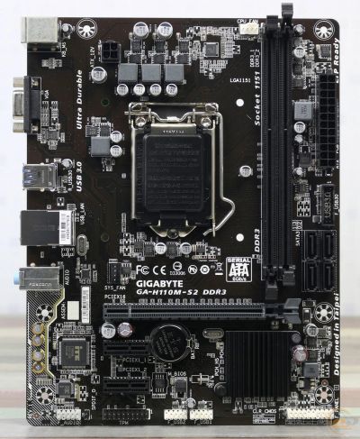 Лот: 19218552. Фото: 1. Материнская плата Gigabyte GA-H110M-S2... Материнские платы