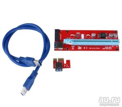 Лот: 10716629. Фото: 1. Райзер Riser Ver. 007S PCIe PCI-E... Платы расширения, контроллеры, доп. порты
