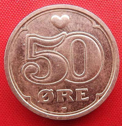 Лот: 2577154. Фото: 1. (№2184-3/LF) 50 эре 2004 (Дания... Европа