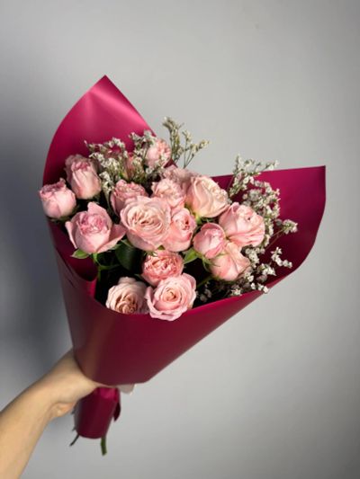 Лот: 25743002. Фото: 1. 10. Букет из пионовидных кустовых... Свежие цветы