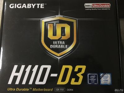 Лот: 10084513. Фото: 1. Gigabyte H110-D3. Материнские платы
