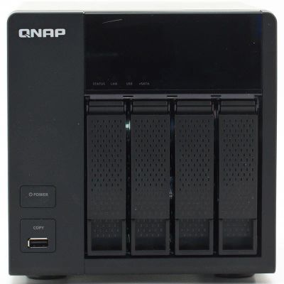 Лот: 10081923. Фото: 1. Cетевое хранилище NAS qnap TS-412... СХД