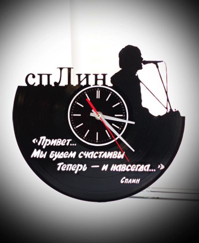 Лот: 11815185. Фото: 1. Подарок меломану. Часы "Сплин... Часы настенные, настольные