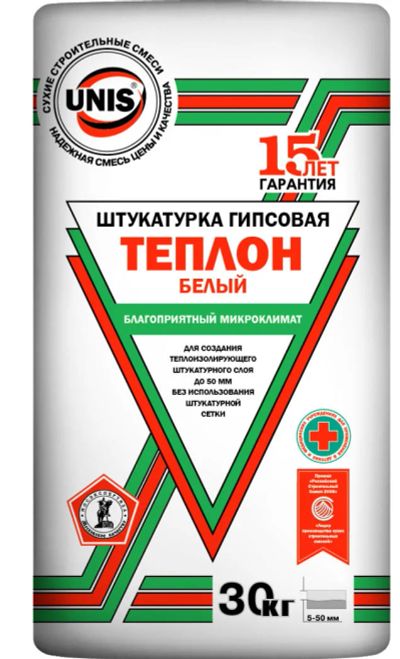 Лот: 7011566. Фото: 1. Штукатурка ЮНИС Теплон белый от... Смеси, шпатлевки, цемент
