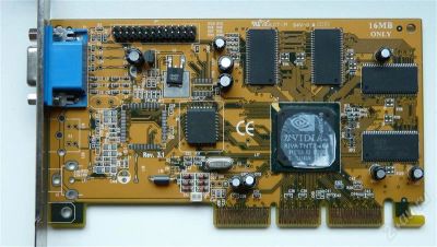 Лот: 2024076. Фото: 1. Nvidia Riva TNT2 16 MB AGP. Видеокарты
