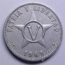 Лот: 89091. Фото: 1. Куба. 5 сентавос 1968г. (2). Америка