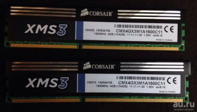 Лот: 8792857. Фото: 1. DDR3 4GBx2 CMX4GX3M1A1600C11. Оперативная память