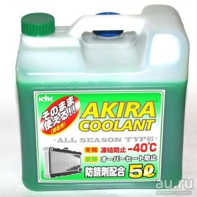 Лот: 18584630. Фото: 1. Akira coolant -50 зеленый антифриз... Масла, жидкости