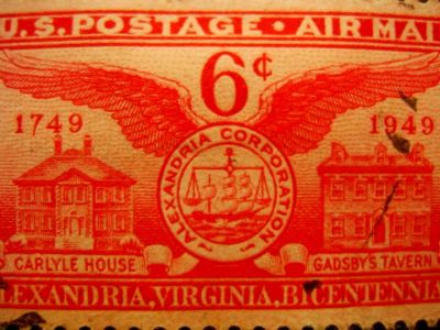 Лот: 6724551. Фото: 1. США авиапочта 1949г 6центов. Марки