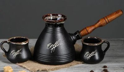 Лот: 18375769. Фото: 1. Кофейный набор "Барон", керамика... Чайники, заварники, турки