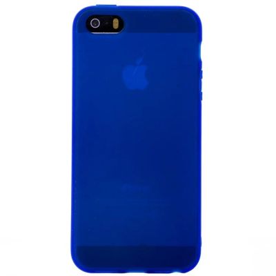 Лот: 11074275. Фото: 1. Чехол iPhone 5 5s 5se (blue)Силикон... Чехлы, бамперы