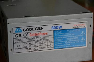 Лот: 10355634. Фото: 1. Блок питания 300 W 20+4 Pin. Корпуса, блоки питания