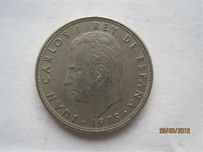 Лот: 1685326. Фото: 1. vz Испания 5 песет 1975 (в звезде... Европа