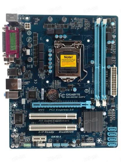 Лот: 24614310. Фото: 1. Материнка GA-H61M S2VP+ проц Pentium... Материнские платы