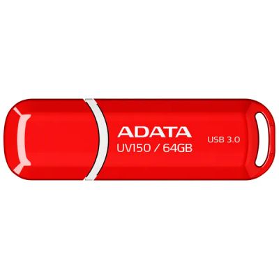 Лот: 24445143. Фото: 1. USB-флешка ADATA UV150 64GB Red... USB-флеш карты