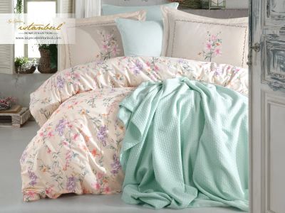 Лот: 19034114. Фото: 1. КПБ Istanbul Home Jasmine Pikelli... Постельное бельё