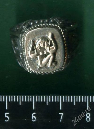 Лот: 1385297. Фото: 1. (№1590 ) печатка весы серебро... Кольца, перстни