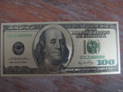 Лот: 19831571. Фото: 1. Банкнота США 100 долларов. Золотое... Америка