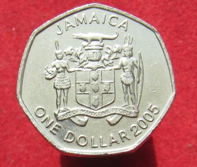 Лот: 15834635. Фото: 1. Ямайка 1 доллар, 2005г. Остальные страны