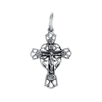 Лот: 23844784. Фото: 1. Подвеска-крестик из серебра. Другое (ювелирные изделия, бижутерия, часы)