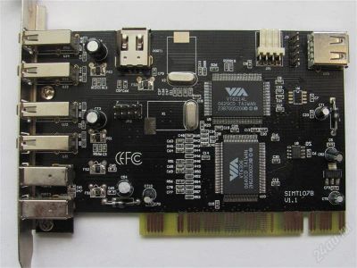 Лот: 1689342. Фото: 1. контроллер pci usb 2.0 via 4+1... Платы расширения, контроллеры, доп. порты
