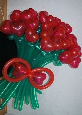 Лот: 5087798. Фото: 1. Цветы из шаров, букет сердец!. Воздушные шары