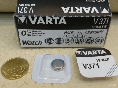 Лот: 7289908. Фото: 1. Батарейка VARTA (371) BL1 (SR920SW... Батарейки, аккумуляторы, элементы питания