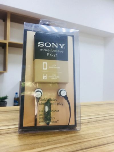 Лот: 11718890. Фото: 1. Наушники Sony EX-21 с микрофоном. Наушники, гарнитуры