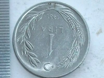 Лот: 8950772. Фото: 1. Монета 1 лира Турция 1961 портрет... Ближний восток