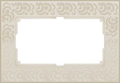 Лот: 13035185. Фото: 1. Рамка для двойной розетки (слоновая... Электроустановочные изделия