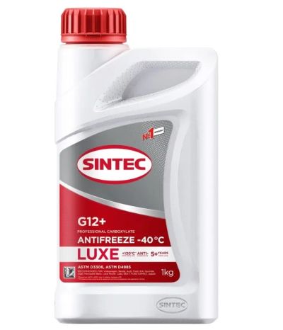 Лот: 20678704. Фото: 1. Антифриз Sintec Lux G12+ красный... Масла, жидкости