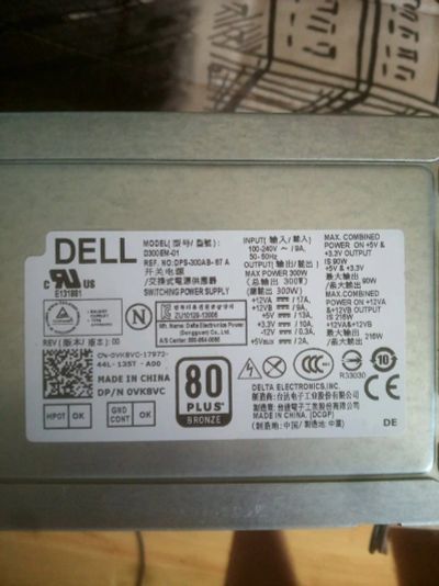 Лот: 14176958. Фото: 1. Блок питания Dell 300w. Корпуса, блоки питания