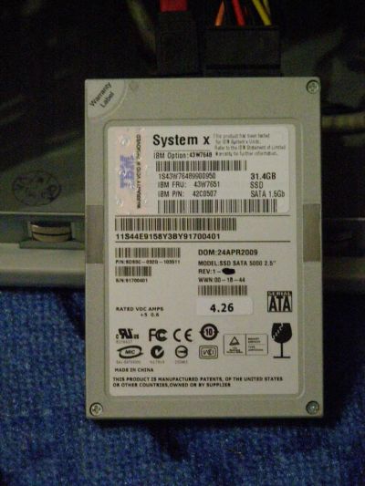 Лот: 3391624. Фото: 1. IBM SSD 31.4GB. Жёсткие диски (HDD)