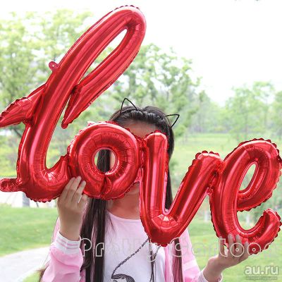 Лот: 15459618. Фото: 1. Надпись LOVE фольгированная на... Свадебная атрибутика и декор