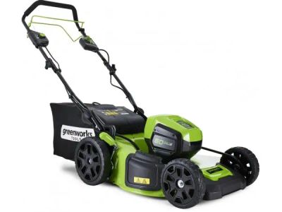 Лот: 22984526. Фото: 1. Аккумуляторная газонокосилка Greenworks... Бензо-, мотоинструмент
