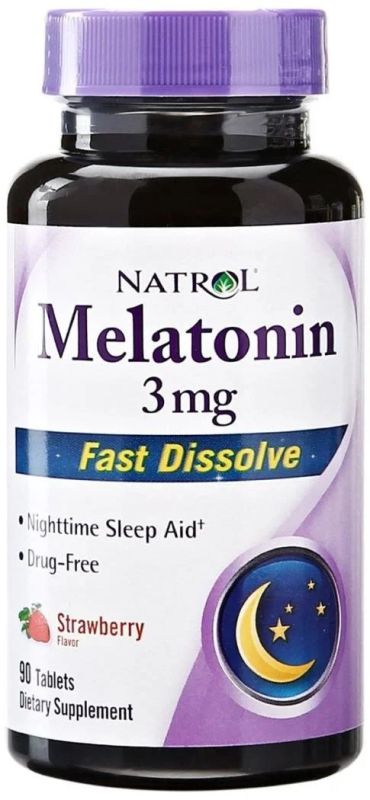 Лот: 9895191. Фото: 1. Melatonin 3 мг. 90 таб. Natrol... Спортивное питание, витамины