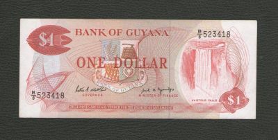 Лот: 9334684. Фото: 1. 1 доллар. Гайана. Отличная! Из... Америка
