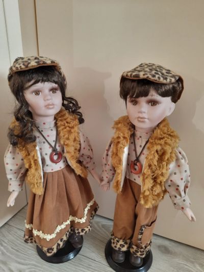 Лот: 19837453. Фото: 1. Красивая парочка кукол. Авторские куклы, игрушки, поделки
