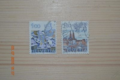 Лот: 5751547. Фото: 1. Марки Швейцарии 1982г. Городские... Марки