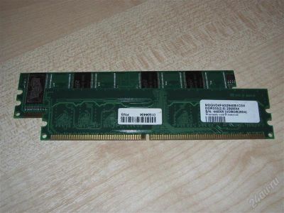 Лот: 2496900. Фото: 1. Память VData DDR PC2700 2x256MB. Оперативная память