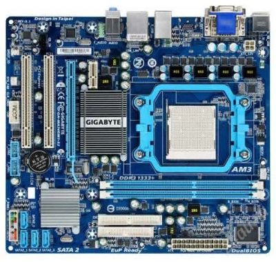 Лот: 1410946. Фото: 1. MB AM3 Gigabyte GA-MA74GMT-S2. Материнские платы