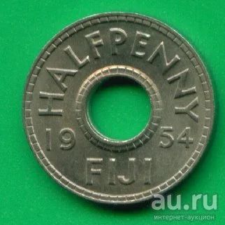 Лот: 8996187. Фото: 1. Фиджи 1/2 пенни 1954 Елизавета... Австралия и Океания