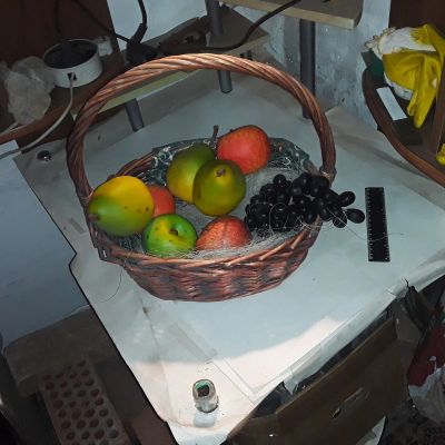 Лот: 19671193. Фото: 1. большая корзина пластиковых фруктов... Корзины, контейнеры